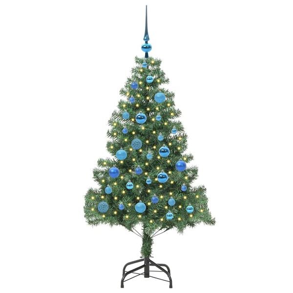 vidaXL &Aacute;rvore de Natal com 150 LEDs com suporte Verde 150 cm PVC