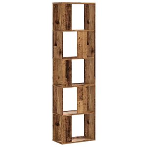 vidaXL Estante c/ 5 prateleiras derivados de madeira cor madeira velha