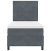 vidaXL Cama Box com colch&atilde;o Cinza Escuro 80 x 200 cm tecido