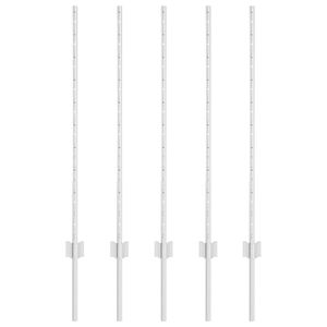 vidaXL Poste de Cerca Embutido 5 unid. Prateado 140 cm