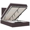 vidaXL Estrutura cama otomana colch&atilde;o 120x200cm tecido castanho escuro