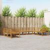vidaXL Conjunto de Sof&aacute;s para Exterior 9 pcs Natural