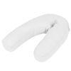 vidaXL Almofada de gravidez em forma de J 54x(36-43) cm branco