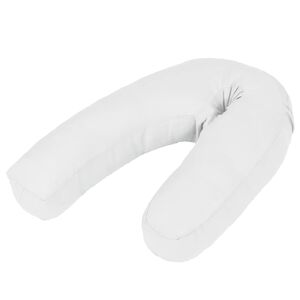vidaXL Almofada de gravidez em forma de J 54x(36-43) cm branco