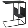 vidaXL Mesa de apoio 55x36x59,5 cm derivados de madeira preto