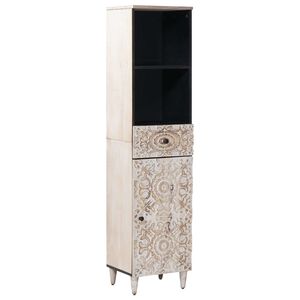 vidaXL Arm&aacute;rio de Banheiro com gaveta Branco 38 x 33,5 x 160 cm