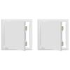 vidaXL Painel de Acesso Manual 2 pcs Branco 20 x 20 cm Aço