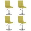 vidaXL Cadeiras de jantar girat&oacute;rias 4 pcs tecido verde