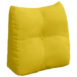 vidaXL Travesseiro para Costas Amarelo 45 x 24 x 50 cm Veludo