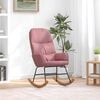 vidaXL Cadeira de baloi&ccedil;o veludo rosa