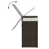vidaXL Cesto p/ roupa suja c/ tampa 46x33x60cm vime PE castanho-escuro