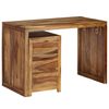 vidaXL Secret&aacute;ria em madeira de ac&aacute;cia maci&ccedil;a 110x55x76 cm