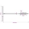 Broca de solo manual 100 mm com tubo de prolongamento 13 m a&ccedil;o