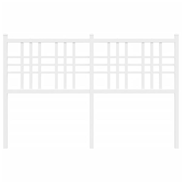 vidaXL Cabeceira de cama 140 cm metal branco