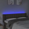 vidaXL Cabeceira de cama c/ luzes LED 147x16x78/88cm cinza-acastanhado