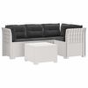 vidaXL Sof&aacute; de Jardim para 4 Pessoas com Almofadas Estilo Rattan PP