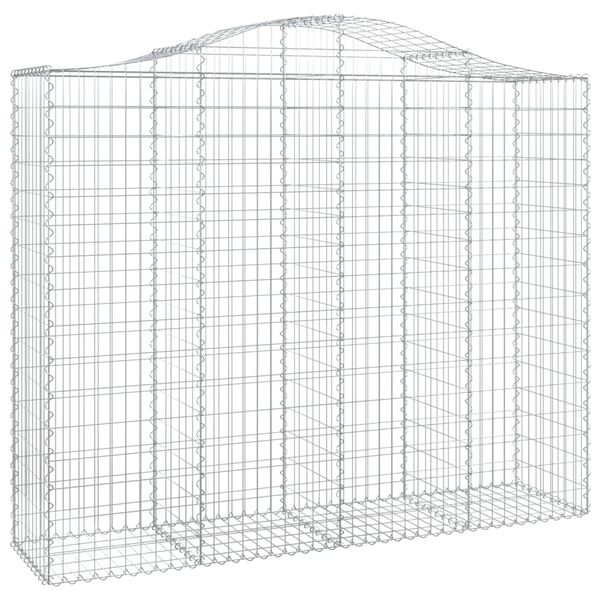vidaXL Cestos gabião arqueados 20 pcs 200x50x160/180 ferro galvanizado