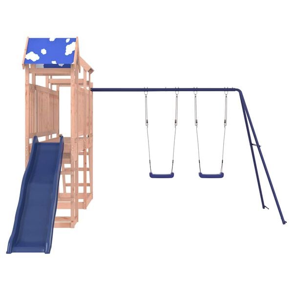 vidaXL Conjunto de brincar para exterior madeira de douglas maci&ccedil;a