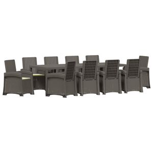 vidaXL Conjunto de Jantar para Jardim 11 unid. PP