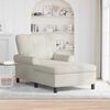 vidaXL Chaise Lounge com almofada Creme 91 x 157 x 91 cm Veludo