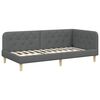 vidaXL Estrutura de Cama de Canto Cinza Escuro 90 x 200 cm tecido