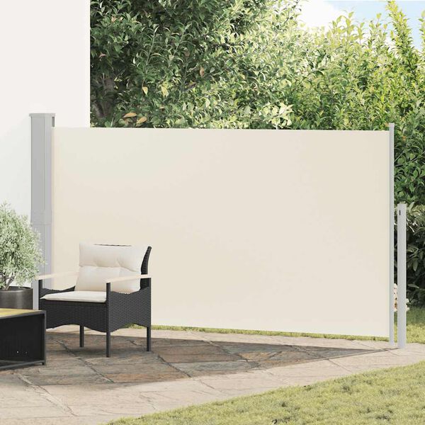 vidaXL Toldo lateral retr&aacute;til para p&aacute;tio 170x300 cm creme