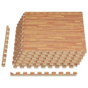 vidaXL Tapetes 6 pcs madeira 2,16 m&sup2; Espuma EVA