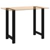 vidaXL P&eacute;s para mesa de bar pretos 2 pe&ccedil;as 60x(100-101) cm a&ccedil;o