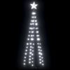 vidaXL &Aacute;rvore de Natal em cone c/ 70 luzes LED 50x120 cm branco frio