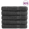 vidaXL Toalhas premium SOLUND 25 pcs 100x200 cm 600 gsm antracite