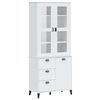 vidaXL Arm&aacute;rio alto VIKEN 80x40x190 cm madeira de pinho maci&ccedil;a branco