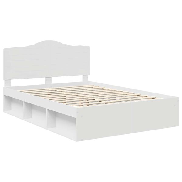 vidaXL Estrutura da Cama com cabeceira Branco 140 x 200 cm