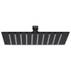 vidaXL Cabe&ccedil;a de chuveiro quadrada 20x20 cm a&ccedil;o inoxid&aacute;vel preto