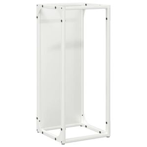 vidaXL Suporte para lenha 25x25x60 cm a&ccedil;o laminado a frio branco