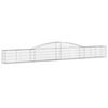 vidaXL Cestos gabião arqueados 4 pcs 400x30x40/60 cm ferro galvanizado