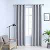 vidaXL Cortinas blackout c/ argolas em metal 2 pcs 140x175 cm cinzento