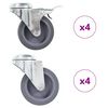 vidaXL 8 pcs Rodas girat&oacute;rias com furo roscado 75 mm