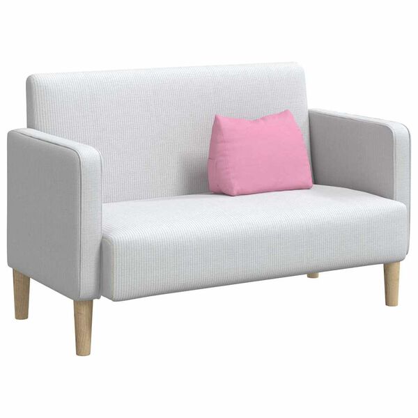 vidaXL Travesseiro para Costas Rosa 45 x 20 x 35 cm tecido