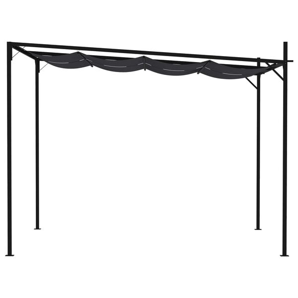 vidaXL Gazebo com toldo retrátil 300x300x233 cm antracite