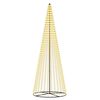 vidaXL &Aacute;rvore de Natal LED 385 cm 1148 LED Branco quente Ferro Preto