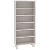 vidaXL Arm&aacute;rio p/ CD HAMAR 45x18x100 cm pinho maci&ccedil;o branco