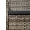vidaXL 4 pcs conjunto lounge de jardim c/ almofad&otilde;es vime PE cinzento