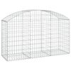 vidaXL Cesto gabi&atilde;o arqueado 150x50x80/100 cm ferro galvanizado
