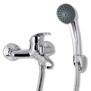 vidaXL Conjunto chuveiro torneira monocomando cromado