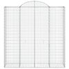 vidaXL Cestos gabi&atilde;o arqueados 15 pcs 200x50x200/220 ferro galvanizado