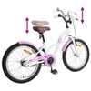 vidaXL Bicicleta Infantil 18 Polegadas para 5-7 anos Branco