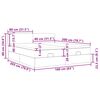 vidaXL Estrutura de cama otomana com colch&otilde;es tecido creme 160x200cm