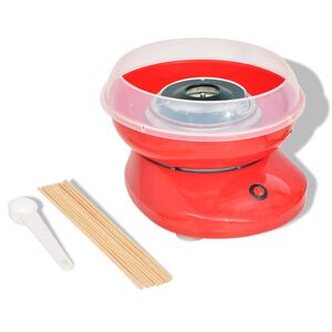 vidaXL M&aacute;quina de algod&atilde;o-doce 480 W vermelho