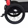 vidaXL Reboque bicicletas/carrinho para animais 2-em-1 vermelho/preto