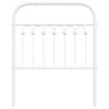 vidaXL Cabeceira de cama 80 cm metal branco